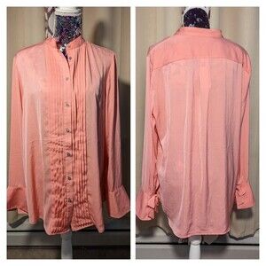 Banana Republic NWT XL Coral long sleeve button up shirt